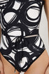 Shan Billy High-Neck One-Piece Swimsuit With Ruffled Shoulders